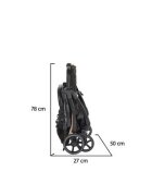 MONI Carucior sport pentru copii Cardi Negru de la nastere pana la 22kgspatar reglabilcapotina cu plasa si banda reflectorizantabara de siguranta detasabilaroti pivotante cu amortizorpliere compactasuport sticla inclus