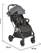 MONI Carucior sport pentru copii Cardi Negru de la nastere pana la 22kgspatar reglabilcapotina cu plasa si banda reflectorizantabara de siguranta detasabilaroti pivotante cu amortizorpliere compactasuport sticla inclus
