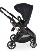 MONI Carucior transformabil 2in1 Bingo Anthracite cu sezut reversibilpana la 4 ani sau 22kgspatar reglabilcapotina XXL cu 4 sectiunipliere compacta cu unitatea scaunuluiroti rezistentehusa picioare si geanta incluse