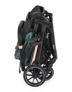 MONI Carucior transformabil 2in1 Bingo Marine Green cu sezut reversibilpana la 4 ani sau 22kgspatar reglabilcapotina XXL cu 4 sectiunipliere compacta cu unitatea scaunului roti rezistentehusa picioare si geanta