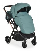 MONI Carucior transformabil 2in1 Bingo Marine Green cu sezut reversibilpana la 4 ani sau 22kgspatar reglabilcapotina XXL cu 4 sectiunipliere compacta cu unitatea scaunului roti rezistentehusa picioare si geanta