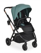 MONI Carucior transformabil 2in1 Bingo Marine Green cu sezut reversibilpana la 4 ani sau 22kgspatar reglabilcapotina XXL cu 4 sectiunipliere compacta cu unitatea scaunului roti rezistentehusa picioare si geanta