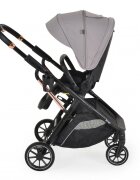 MONI Carucior transformabil 2in1 Bingo Steel cu sezut reversibilpana la 4 ani sau 22kgspatar reglabilcapotina XXL cu 4 sectiunipliere compacta cu unitatea scaunuluiroti rezistentehusa picioare si geanta incluse