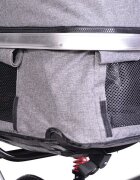 MONI Carucior transformabil 2in1 Gala Dark Grey cu sistem dublu de suspensiicadru din aluminiumaner reglabil pe inaltimecopertina XXLsezut reversibilhusa picioare si geanta mamici inclusa