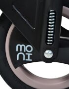 MONI Carucior transformabil 2in1 Gala Dark Grey cu sistem dublu de suspensiicadru din aluminiumaner reglabil pe inaltimecopertina XXLsezut reversibilhusa picioare si geanta mamici inclusa