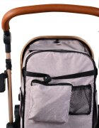 MONI Carucior transformabil 2in1 Gala Dark Grey cu sistem dublu de suspensiicadru din aluminiumaner reglabil pe inaltimecopertina XXLsezut reversibilhusa picioare si geanta mamici inclusa