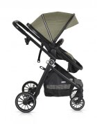 MONI Carucior transformabil 2in1 Rio Green pana la 22 kgcadru din aluminiuspatar reglabilscaun reversibilroti din spuma EVA pivotante cu amortizor si rulmentbaldachinhusa picioaregeantaplasa insectesuport pahar