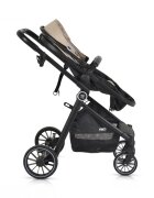 MONI Carucior transformabil 2in1 Rio Khaki pana la 22 kgcadru din aluminiuspatar reglabilscaun reversibilroti din spuma EVA pivotante cu amortizor si rulmentbaldachinhusa picioaregeantaplasa insectesuport pahar