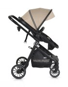 MONI Carucior transformabil 2in1 Rio Khaki pana la 22 kgcadru din aluminiuspatar reglabilscaun reversibilroti din spuma EVA pivotante cu amortizor si rulmentbaldachinhusa picioaregeantaplasa insectesuport pahar