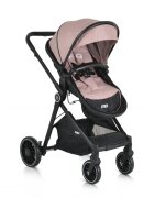 MONI Carucior transformabil 2in1 Rio Pink pana la 22 kgcadru din aluminiuspatar reglabilscaun reversibilroti din spuma EVA pivotante cu amortizor si rulmentbaldachinhusa picioaregeantaplasa insectesuport pahar