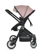 MONI Carucior transformabil 2in1 Rio Pink pana la 22 kgcadru din aluminiuspatar reglabilscaun reversibilroti din spuma EVA pivotante cu amortizor si rulmentbaldachinhusa picioaregeantaplasa insectesuport pahar