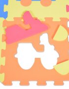 MONI Covoras puzzle cu 10 piese din spuma Vehicle