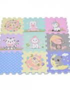 MONI Covoras puzzle cu 9 piese din spuma Education and Animals