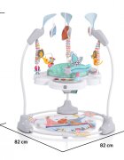 MONI Jumper pentru copii cu inaltime reglabila Bon Voyage Turquoise