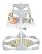 MONI Jumper pentru copii Hop Gri cu inaltime reglabilasezut rotativ 360 grade panou muzical cu taste jucarii cu diferite forme culori si texturi recomandat copii peste 6 luni si greutatea de pana la 12 kg