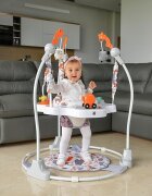 MONI Jumper pentru copii Magic fun Orange cu scaun rotativ 360inaltime reglabila pe 3 nivelepanou interactiv cu butoane muzicalejucarii din plusrecomandat de la 6luni si maxim 12 kg