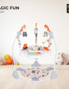 MONI Jumper pentru copii Magic fun Orange cu scaun rotativ 360inaltime reglabila pe 3 nivelepanou interactiv cu butoane muzicalejucarii din plusrecomandat de la 6luni si maxim 12 kg