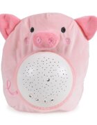MONI Lampa de veghe din plus cu sunete si proiectii Starry Sky Piggy Pink