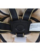 MONI Leagan electric pentru bebelusi Clarissa Beige cu telecomanda senzor de miscare5 viteze de leganare cronometru bluetooth pernuta baldachin cu jucarii si plasa insecte husa detasabilacentura de siguranta