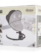 MONI Leagan electric pentru bebelusi Clarissa Blue cu telecomanda senzor de miscare5 viteze de leganare cronometru bluetooth pernuta baldachin cu jucarii si plasa insecte husa detasabilacentura de siguranta