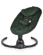 MONI Leagan electric pentru bebelusi Clarissa Green cu telecomanda senzor de miscare5 viteze de leganare cronometru bluetooth pernuta baldachin cu jucarii si plasa insecte husa detasabilacentura de siguranta