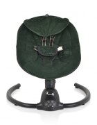 MONI Leagan electric pentru bebelusi Clarissa Green cu telecomanda senzor de miscare5 viteze de leganare cronometru bluetooth pernuta baldachin cu jucarii si plasa insecte husa detasabilacentura de siguranta