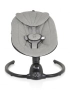 MONI Leagan electric pentru bebelusi Clarissa Grey cu telecomanda senzor de miscare5 viteze de leganare cronometru bluetooth pernuta baldachin cu jucarii si plasa insecte husa detasabilacentura de siguranta