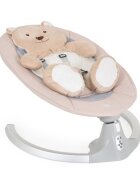 MONI Leagan electric pentru copii Ari Bear Bej cu telecomandaconectare la priza sau baterii5 viteze12 melodiipernuta reductor cu design ursulet inclusa