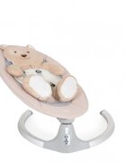 MONI Leagan electric pentru copii Ari Bear Bej cu telecomandaconectare la priza sau baterii5 viteze12 melodiipernuta reductor cu design ursulet inclusa