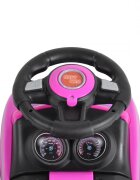 MONI Masinuta copii de impins Rider 2in1 Pink cu maner parental detasabil volan cu melodii spatiu pentru jucarii sub scaun protectie impotriva rasturnarii recomandata copiilor cu varsta peste 2 ani
