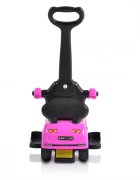MONI Masinuta copii de impins Rider 2in1 Pink cu maner parental detasabil volan cu melodii spatiu pentru jucarii sub scaun protectie impotriva rasturnarii recomandata copiilor cu varsta peste 2 ani