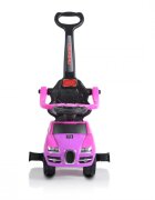 MONI Masinuta copii de impins Rider 2in1 Pink cu maner parental detasabil volan cu melodii spatiu pentru jucarii sub scaun protectie impotriva rasturnarii recomandata copiilor cu varsta peste 2 ani