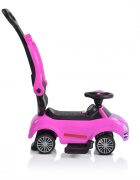 MONI Masinuta copii de impins Rider 2in1 Pink cu maner parental detasabil volan cu melodii spatiu pentru jucarii sub scaun protectie impotriva rasturnarii recomandata copiilor cu varsta peste 2 ani