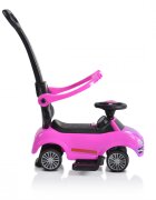 MONI Masinuta copii de impins Rider 2in1 Pink cu maner parental detasabil volan cu melodii spatiu pentru jucarii sub scaun protectie impotriva rasturnarii recomandata copiilor cu varsta peste 2 ani