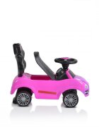 MONI Masinuta copii de impins Rider 2in1 Pink cu maner parental detasabil volan cu melodii spatiu pentru jucarii sub scaun protectie impotriva rasturnarii recomandata copiilor cu varsta peste 2 ani