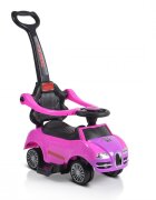 MONI Masinuta copii de impins Rider 2in1 Pink cu maner parental detasabil volan cu melodii spatiu pentru jucarii sub scaun protectie impotriva rasturnarii recomandata copiilor cu varsta peste 2 ani