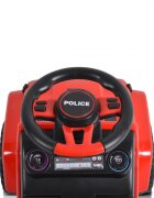 MONI Masinuta copii fara pedale Police Red cu maner parental detasabil suport pentru picioare protectie care previne rasturnarea pe spate a copilului volan cu melodii distractive bara de protectie