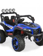 MONI Masinuta electrica pentru copii Jakarta Blue 12V 140W de teren 4x4 cu telecomanda player muzical 4 motoare deschidere usi si lumini