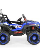 MONI Masinuta electrica pentru copii Jakarta Blue 12V 140W de teren 4x4 cu telecomanda player muzical 4 motoare deschidere usi si lumini