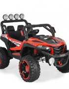MONI Masinuta electrica pentru copii Jakarta Red 12V 140W de teren 4x4 cu telecomanda player muzical 4 motoare deschidere usi si lumini