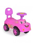 MONI Masinuta pentru copii Keep Riding Roz fara pedale greutate admisa 25 kg cu spatar si melodii