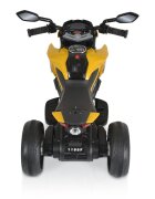 MONI Motocicleta electrica pentru copii Bo Colombo Yellow 12V 60W cu oglinzi suport picioare muzica si lumini