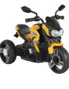 MONI Motocicleta electrica pentru copii Bo Colombo Yellow 12V 60W cu oglinzi suport picioare muzica si lumini