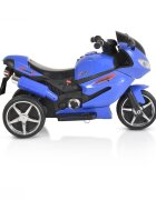 MONI Motocicleta electrica pentru copii Comet Blue 6V7AhRoti rezistenteOglinzi retrovizoareLampi frontale si lumini LEDMuzicaMufa MP3USBPornire la butonSezut ergonomic