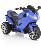 MONI Motocicleta electrica pentru copii Comet Blue 6V7AhRoti rezistenteOglinzi retrovizoareLampi frontale si lumini LEDMuzicaMufa MP3USBPornire la butonSezut ergonomic