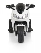 MONI Motocicleta electrica pentru copii Comet White 6V7AhRoti rezistenteOglinzi retrovizoareLampi frontale si lumini LEDMuzicaMufa MP3USBPornire la butonSezut ergonomic