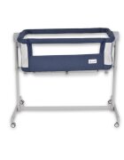 MONI Patut co-sleeper cu inaltime reglabila si saltea inclusa Pengy Albastru