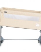MONI Patut Co-Sleeper Mystery Beige 93x69x72-84 cm multifunctional cu laterala culisantafunctie leganarepozitie anti-reflux 5 pozitii de reglare a inaltimiisaltea si geanta transport incluse