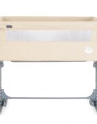 MONI Patut Co-Sleeper Mystery Beige 93x69x72-84 cm multifunctional cu laterala culisantafunctie leganarepozitie anti-reflux 5 pozitii de reglare a inaltimiisaltea si geanta transport incluse