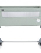 MONI Patut Co-Sleeper Mystery Green 93x69x72-84 cm multifunctional cu laterala culisantafunctie leganarepozitie anti-reflux 5 pozitii de reglare a inaltimiisaltea si geanta transport incluse